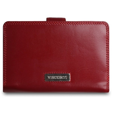 Женский кошелек из натуральной кожи Visconti Monza Venice MZ11 Italian Red