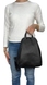 Шкіряний жіночий рюкзак Eminsa на один відділ ES4526 чорного кольору, Чорний, Зерниста