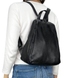 Женский кожаный рюкзак Eminsa на один отдел ES4526 черного цвета, Черный, Зернистая