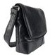 Чоловіча сумка з клапаном Tony Bellucci із натуральної шкіри TB5044-893 чорного кольору