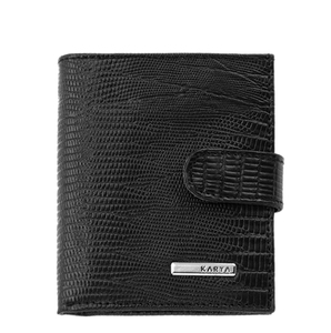 Мужское портмоне из натуральной кожи Karya 0984-076 черного цвета, Черный