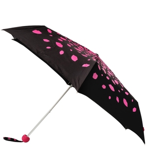 Парасолька жіноча Lulu Guinness by Fulton Minilite-2 L869 Raining Lips Pink (Дощ із рожевих губ)