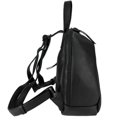 Кожаный рюкзак Karya на один отдел 6018-45 черного цвета, Черный, Зернистая