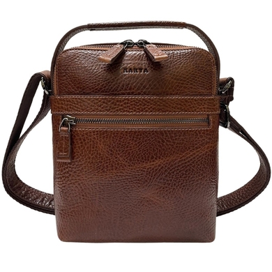 Чоловіча сумка Karya з натуральної шкіри 0823-07 коньячного кольору