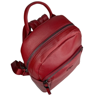 Женский рюкзак Karya на один отдел из зернистой кожи KR6008-46 красного цвета, Красный, Зернистая