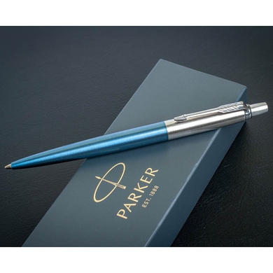 Кулькова ручка Parker Jotter 17 Waterloo Blue CT BP 16 832 Блакитний лак/Хром