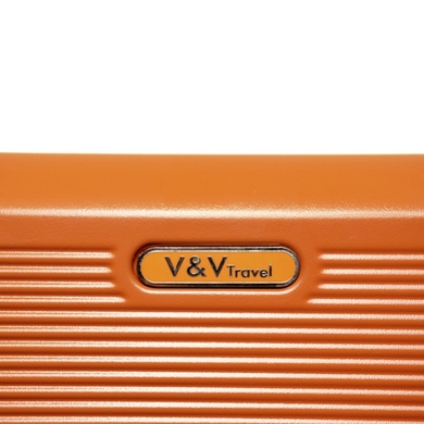 Валіза V&V Travel Pink & Orange із полікарбонату на 4-х колесах PC023-75 (велика), PC023-Orange