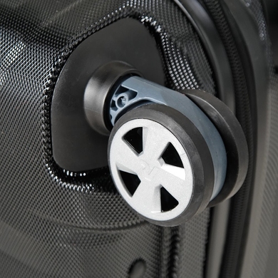 Валіза з полікарбонату на 4-х колесах Roncato Uno ZSL Premium 5163 (мала), Чорний