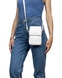 Жіноча вертикальна сумка Karya з натуральної шкіри 2385-09 білого кольору, Білий