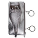 Ключниця на блискавці з натуральної шкіри Karya 052-20 срібло