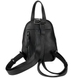 Шкіряний рюкзак Karya на один відділ 6018-45 чорного кольору, Чорний, Зерниста