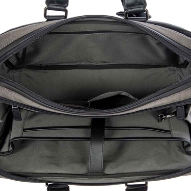 Мужская сумка-портфель с отделением для ноутбука 15” BRIC'S Monza BR207704.104 серо-черная, BR2-104-Серо-черный