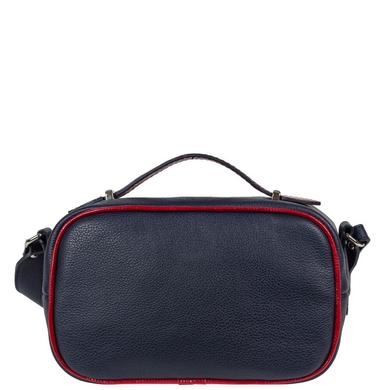 Жіноча шкіряна сумка Mattioli 154-19C темно-синя з червоним, Темно-синій з червоним