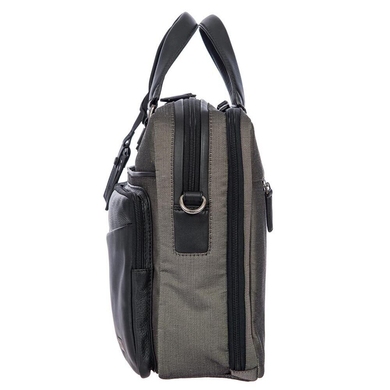 Чоловіча сумка-портфель з відділенням для ноутбука 15" BRIC'S Monza BR207704.104 сіро-чорна, BR2-104-Сіро-чорний