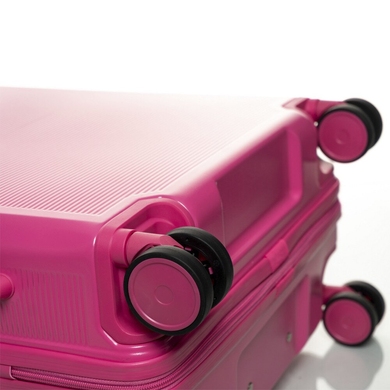 Чемодан V&V Travel Pink & Orange из поликарбоната на 4-х колесах PC023-75 (большой), PC023-Pink