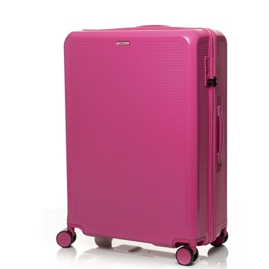 Валіза V&V Travel Pink & Orange із полікарбонату на 4-х колесах PC023-75 (велика), PC023-Pink