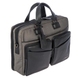 Чоловіча сумка-портфель з відділенням для ноутбука 15" BRIC'S Monza BR207704.104 сіро-чорна, BR2-104-Сіро-чорний