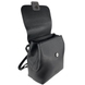 Кожаный рюкзак Karya внутри на два отдела KR6022-45 черного цвета, Черный, Зернистая