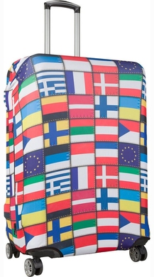 Чохол захисний для великої валізи з неопрену L 8001-0413 Прапори Світу , Мультіколір-800