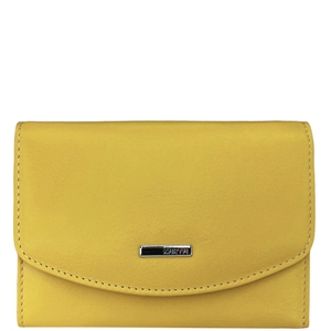 Жіночий гаманець з натуральної шкіри Karya 1192-56/1 яскраво-жовтого кольору