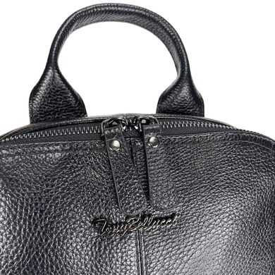 Жіночий рюкзак з натуральної шкіри Tony Bellucc 0061-281 чорного кольору, Чорний, Зерниста