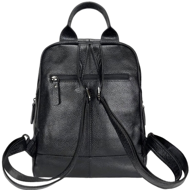 Жіночий рюкзак з натуральної шкіри Tony Bellucc 0061-281 чорного кольору, Чорний, Зерниста