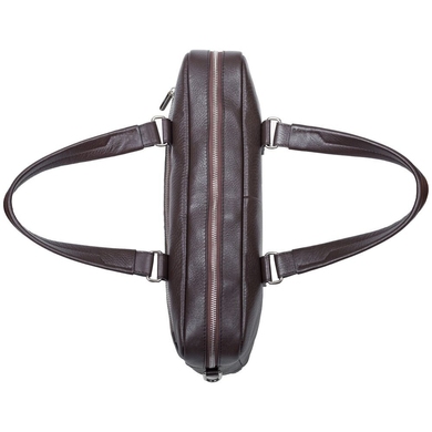 Чоловіча сумка-портфель з натуральної шкіри Mattioli 101-20C темно-коричнева