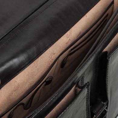 Чоловічий портфель з натуральної шкіри Tony Perotti Italico 8013 nero (чорний)