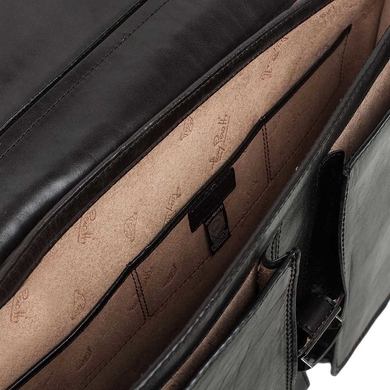 Чоловічий портфель з натуральної шкіри Tony Perotti Italico 8013 nero (чорний)
