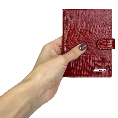 Кожаная обложка Karya на автодокументы и паспорт KR443-074 красного цвета, Красный