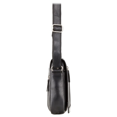 Сумка чоловіча з натуральної шкіри Visconti Sling Bags S7 Black