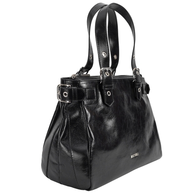 Жіноча сумка з натуральної італійської шкіри Mattioli 072-19C чорного кольору, Чорний