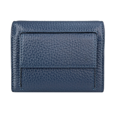 Шкіряний гаманець Tergan із зернистої шкіри TG5633 джинсового кольору