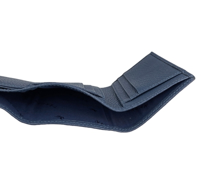 Кожаный кошелек Tergan из зернистой кожи TG5633 джинсового цвета
