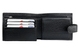 Шкіряне портмоне Eminsa з відкидною кишенею ES1016-37-1 чорного кольору, Чорний