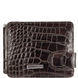 Кожаное портмоне-кредитница с зажимом для денег Karya 0044-57 темно-коричневого цвета, Темно-коричневый