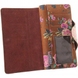 Женский кожаный кошелек Yoshi Satchel Y1311 Hunter Roses (коричневый с цветами)
