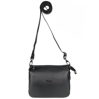 Жіноча сумка з натуральної шкіри Karya 5069-45 чорного кольору, Чорний