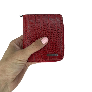 Невеликий жіночий гаманець з натуральної шкіри Karya 2012-59 червоного кольору