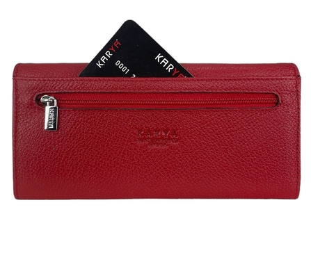 Жіночий гаманець Karya з натуральної шкіри KR1196-46/45 червоний усередині чорний