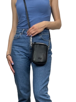 Жіноча вертикальна сумка Karya з натуральної шкіри 2387-45 чорного кольору, Чорний