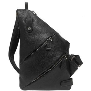 Мужская сумка Karya на молнии из натуральной кожи 6015-45 черная
