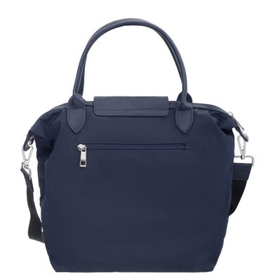 Женская текстильная сумка Vanessa Scani с натуральной кожей V002 темно-синяя, Темно-синий
