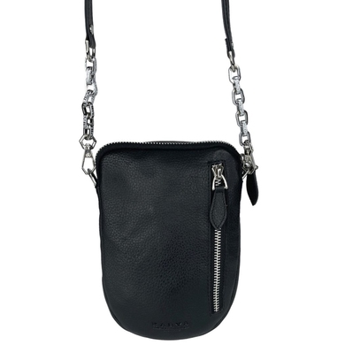 Жіноча вертикальна сумка Karya з натуральної шкіри 2387-45 чорного кольору, Чорний