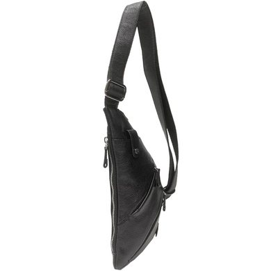 Чоловіча сумка Karya на блискавці з натуральної шкіри 6015-45 чорна