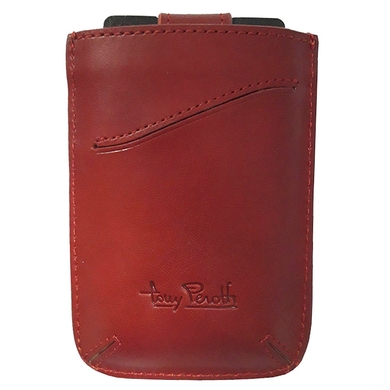 Шкіряна кредитница з відділенням з RFID Tony Perotti Nevada 3821 rosso (червона), Натуральна шкіра, Гладка, Червоний