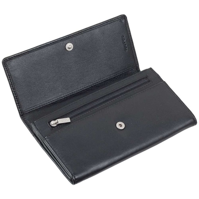 Женский кожаный кошелек на кнопке Tony Perotti Cortina 5048 nero (черный)