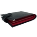 Кожаное портмоне Karya на три отдела для денег KR0450-45/46 черного цвета, Черный с красным внутри