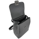 Кожаный рюкзак Karya внутри на два отдела KR6022-081 серого цвета, Черный, Зернистая