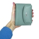 Шкіряний жіночий гаманець Karya на магніті KR1206-026 м'ятного кольору